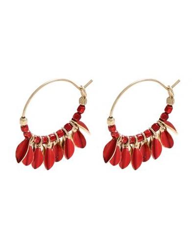 Shop Isabel Marant Woman Earrings Red Size - Brass, Polyurethane