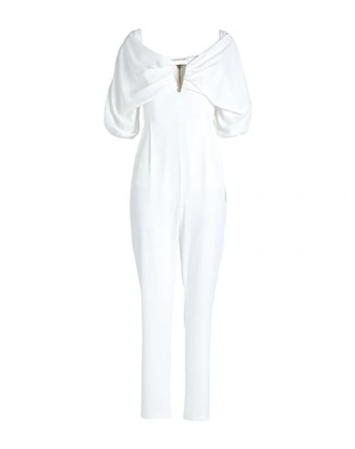 Shop Relish Woman Jumpsuit White Size 6 Polyester, Elastane