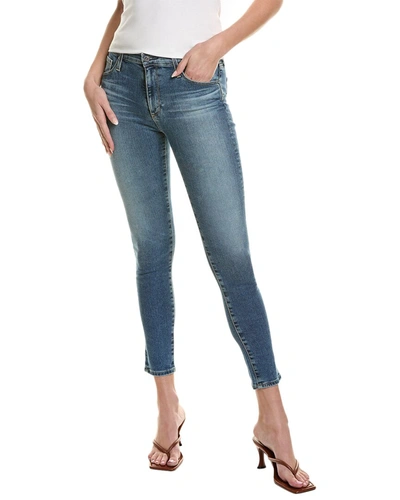 Shop Ag Jeans The Farrah Spiritual High-rise Skinny Ankle Cut In Blue