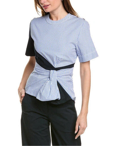 Shop Cedric Charlier Blouse In Blue