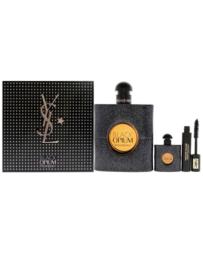 Shop Saint Laurent Women's Black Opium Edp 3pc Gift Set