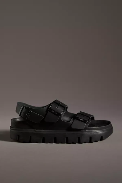 Shop Birkenstock Milano Exquisite Sandals In Black