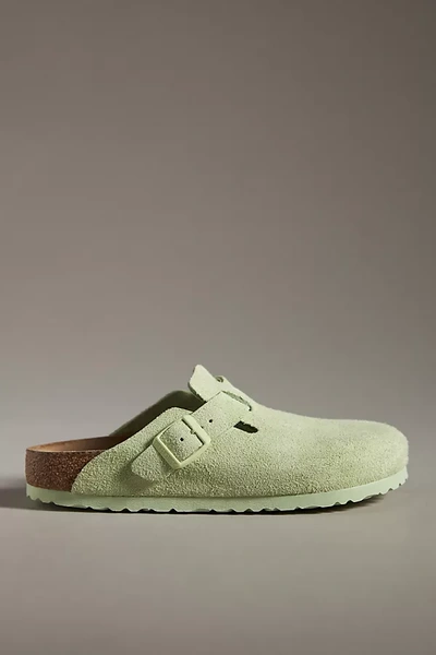 Shop Birkenstock Boston Soft Footbed Clogs In Green