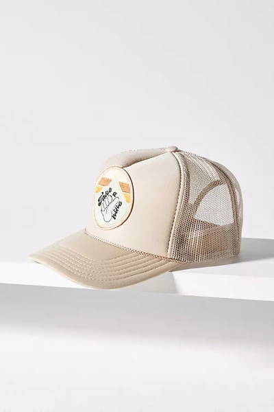 Friday Feelin Take A Hike Trucker Hat In Beige