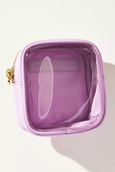 Shop Stoney Clover Lane Clear Front Mini Pouch In Purple