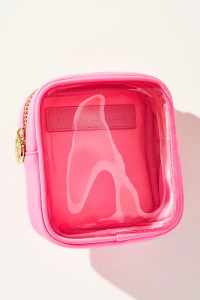 Shop Stoney Clover Lane Clear Front Mini Pouch In Pink