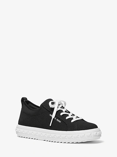 Shop Michael Kors Grove Knit Sneaker In Black