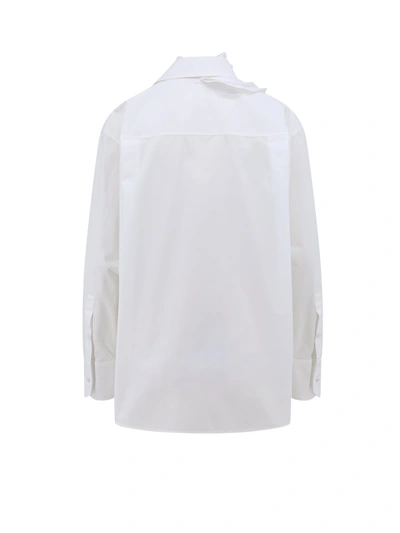 Shop Valentino Cotton Shirt With Rose Detail