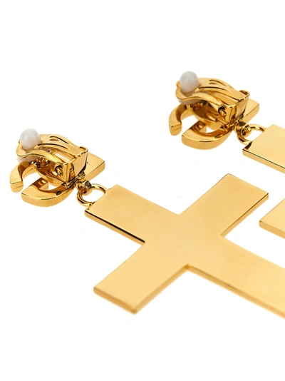 Shop Dolce & Gabbana Cross Earrings Jewelry Gold