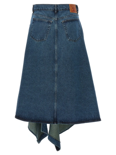 Shop Y/project Evergreen Cut Out Denim Skirts Blue