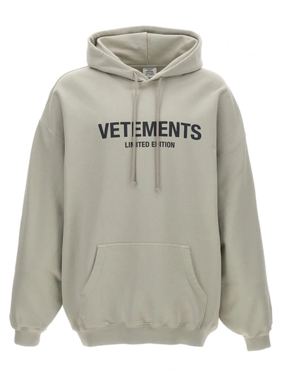 Shop Vetements Limited Edition Logo Sweatshirt Gray