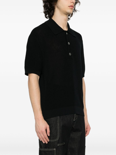 Shop Our Legacy Traditional Polo Shirt Men Black In Cotton