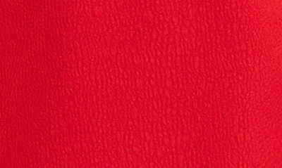 Shop Rebecca Vallance Chiara Bow Detail Strapless Crepe Minidress In Red