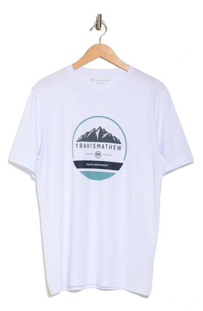 Shop Travis Mathew Travismathew Mountains Are Out Graphic T-shirt In White