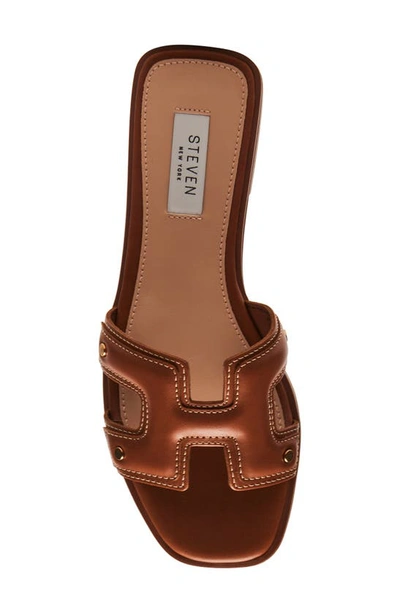Steven New York Harlien Slide Sandal In Cognac
