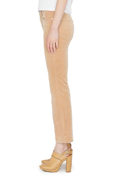 Frame Le Crop Flare Raw Hem Jeans In Light Camel