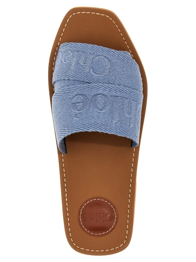 Shop Chloé Woody Sandals Blue