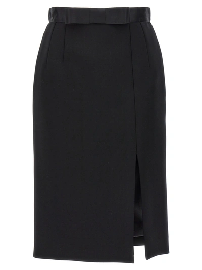 Shop Dolce & Gabbana Wool Sheath Skirt Skirts Black