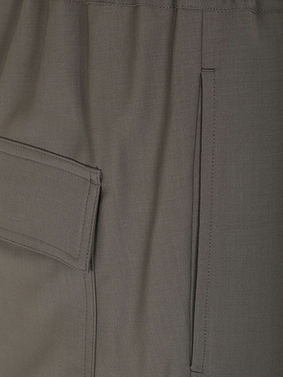 Shop Rick Owens Drawstring Slim Long Trousers In Grey