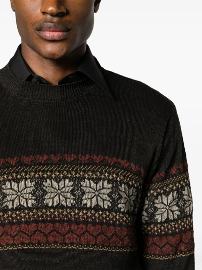 Our Legacy Base Crewneck Sweater Roundneck Patterned In Pink & Purple