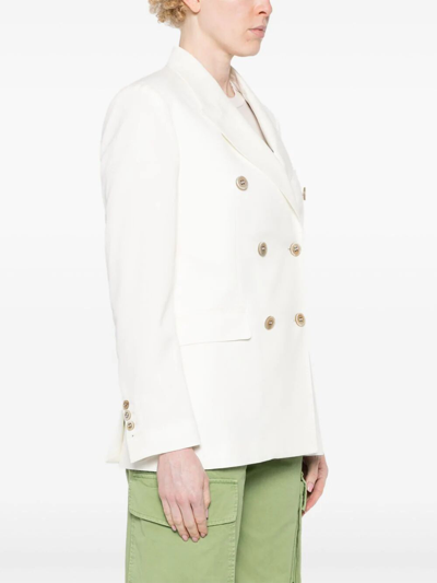 Shop Golden Goose Journey W`s Double-breasted Blazer In White