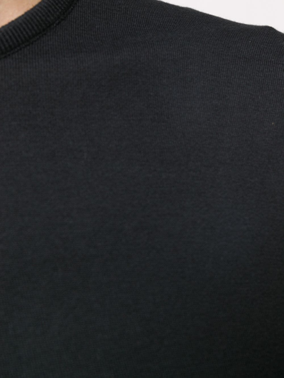 Shop John Smedley Hatfield Crew Neck Long Sleeves Pullover In Black