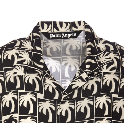 Shop Palm Angels Dripping Palms Shirt In Black