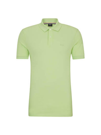 Shop Hugo Boss Men's Polo Shirt In Medium Green