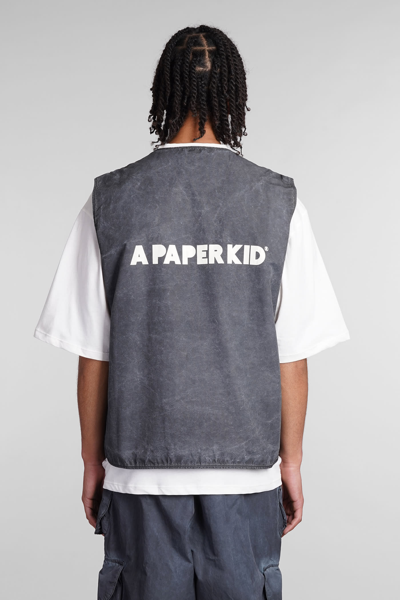 Shop A Paper Kid Vest In Black Cotton
