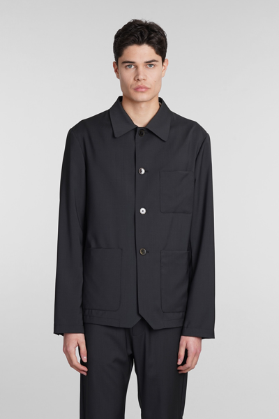 Shop Barena Venezia Visal Casual Jacket In Black Wool