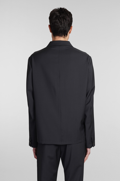 Shop Barena Venezia Visal Casual Jacket In Black Wool