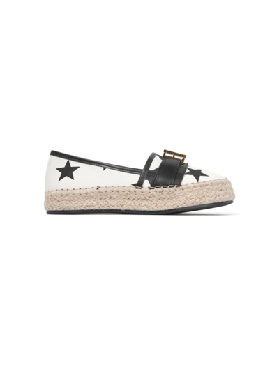 Shop Balmain Espadrillas Con Logo In Cream