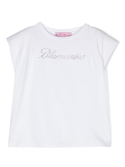 Shop Miss Blumarine T-shirt Con Logo In White