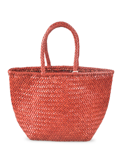 Shop Dragon Diffusion Grace Basket Small Shopper Bag In Red
