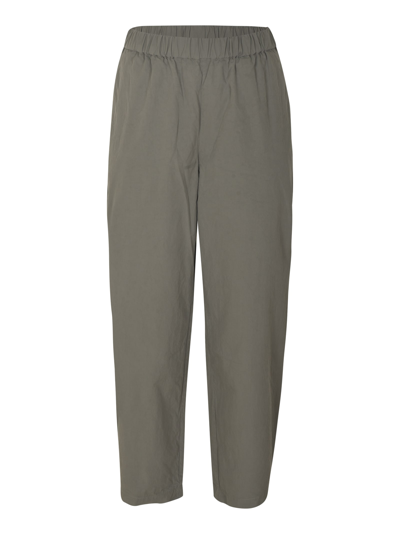 Shop Casey Casey Elastic Waist Trousers In Light Grey