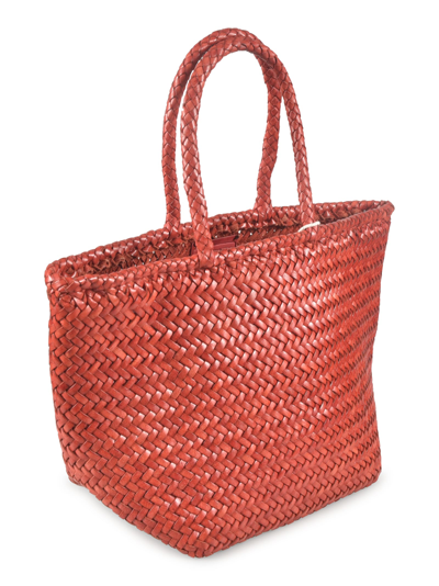 Shop Dragon Diffusion Grace Basket Small Shopper Bag In Red