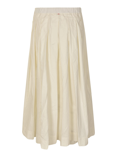 Shop Casey Casey Elastic Waist Flare Skirt In Off White