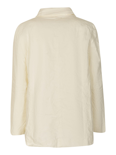 Shop Casey Casey Classic Plain Shirt In Off White