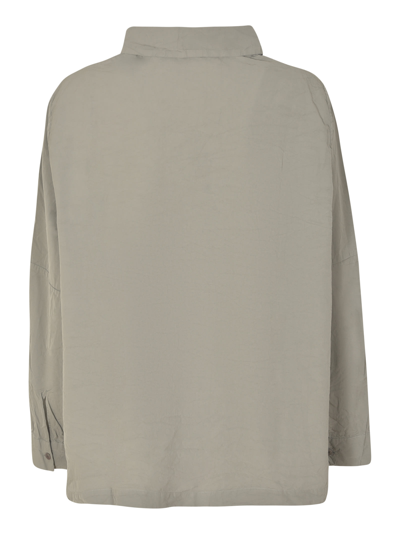 Shop Casey Casey Regular Plain Shirt In Light Gray