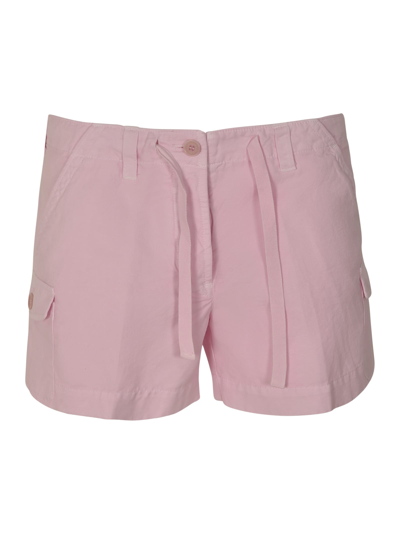 Shop Aspesi Drawstring Waist Side Pockets Short In Pink