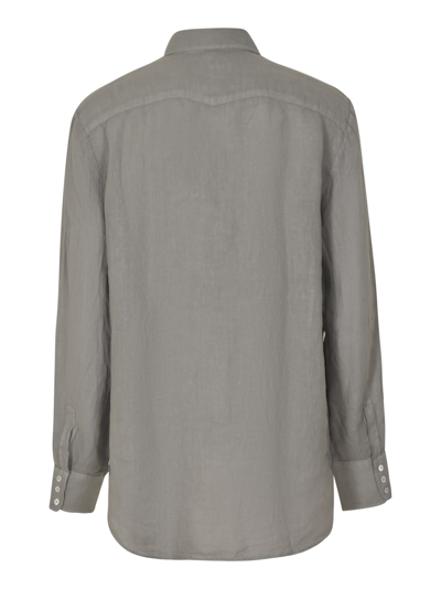 Shop Massimo Alba Regular Plain Formal Shirt In Silver