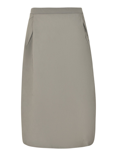 Shop Casey Casey Rear Zip Flare Skirt In Light Grey