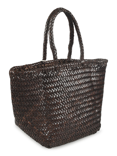 Shop Dragon Diffusion Grace Basket Small Shopper Bag In Dark Brown