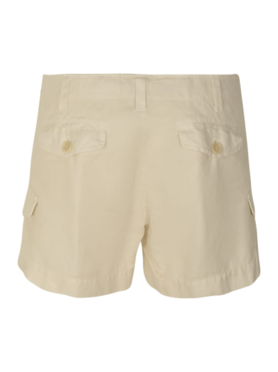 Shop Aspesi Drawstring Waist Side Pockets Shorts In Natural