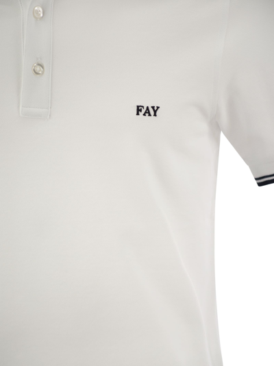 Shop Fay Stretch Polo In White