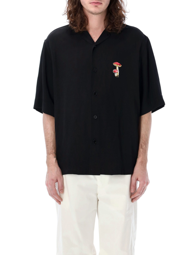 Shop Jil Sander Bowling Shirt Mushroom In Black