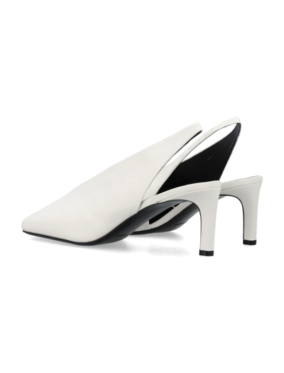 Shop Jil Sander High-heeled Slingback Pumps In Porcelain