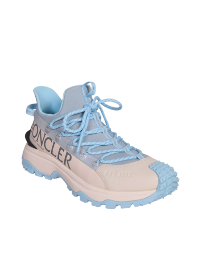 Shop Moncler Trailgrip Lite 2 Grey/ Light Blue Sneakers