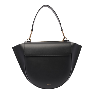 Shop Wandler Medium Hortensia Handbag In Black