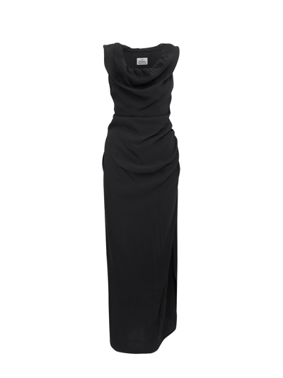 Shop Vivienne Westwood Draped Ginnie Dress In Black